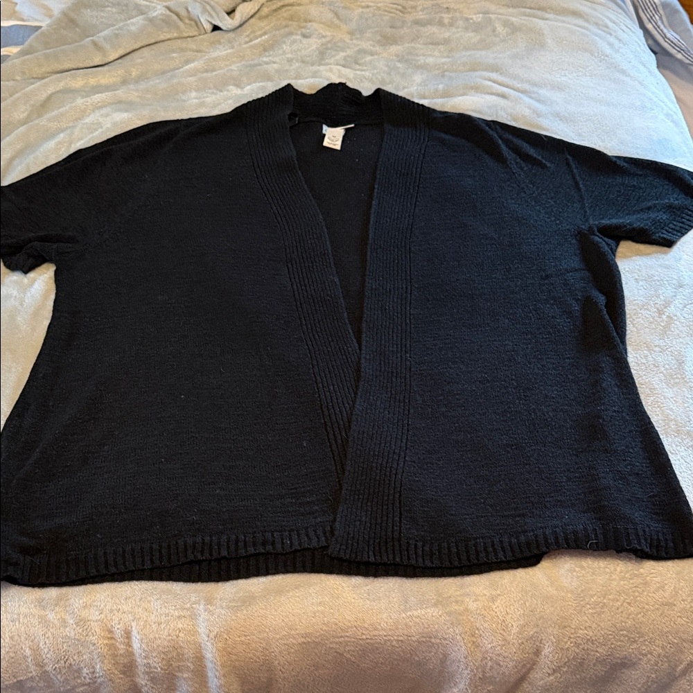 Catherines Black Knit Cardigan